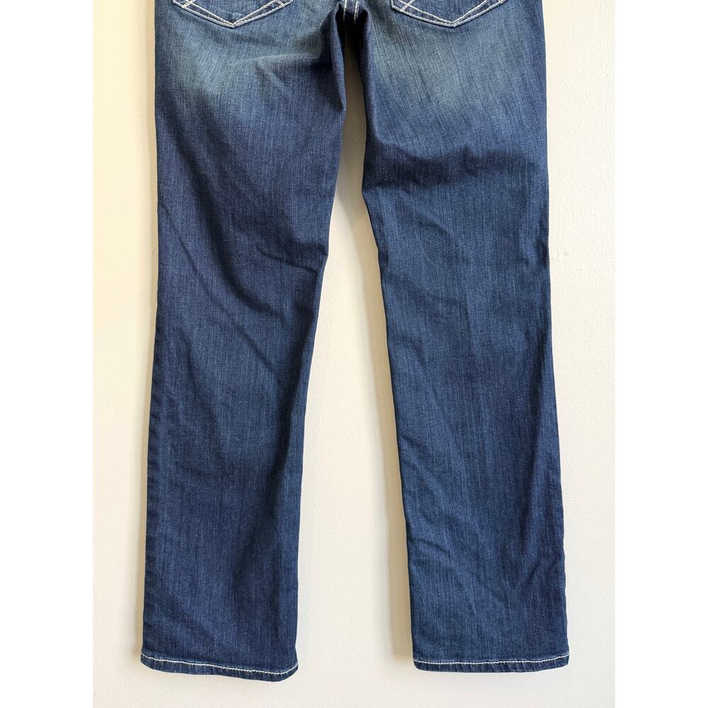 Ariat R.E.A.L. Straight Leg Jean Ocean Blue 33 Long Cowgirl Western Rodeo Casual - Picture 9 of 12